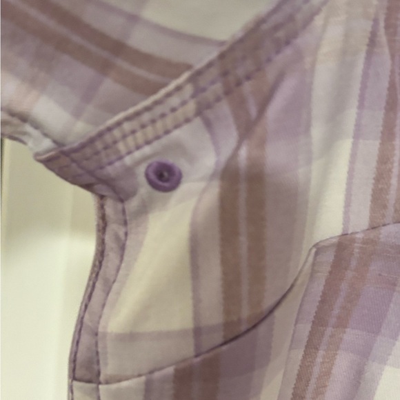 Dickies Lavender Plaid Button-Down Shirt - Picture 5 of 12